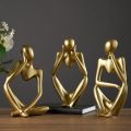 Statue For Decoration,3 Pcs,Nordic Abstract Thinker Statue,Sculpture Decoration, Thinking Human, Decoration Pieces For Home,Decorative Item For Home,Concrete Decoration Pieces,Home Decor Set,Decorative Items For Room,Fancy Decoration Pieces,concrete. 