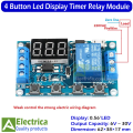 4 Button Digital Led Display Timer Relay 6v to 30v DC Digital Time Relay Module for Egg Incubator and DIY Projects By Electrica. 