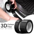 3D Nano Carbon Fiber Car Bumper Door Guard Protection Film 3m Car Door Sill Protector Sticker Black Waterproof Anti Scratch Tape. 