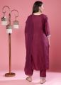 Womens Cotton Blend Kurta With Pant Two Piece Embroidered Ethnic Suit Casual Traditional Wear. 