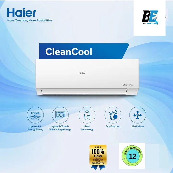 Haier 1 Ton Official CleanCool Inverter AC