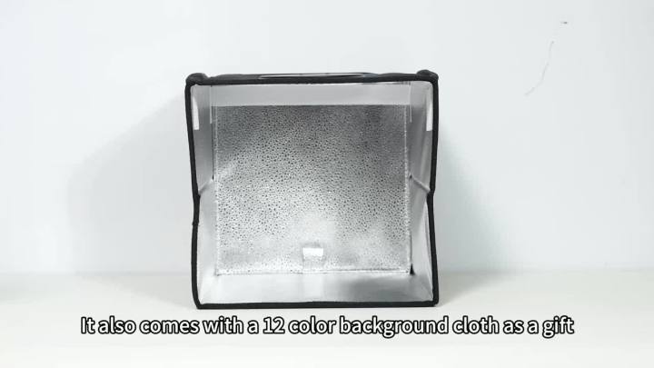 PULUZ 25cm Folding Portable High 97 CRI Ring LED Light Photo Lighting Studio Shooting Tent Box with 12 Colors Backdrops