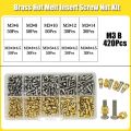 420/500Pcs Stainless Steel Heat Insert Nut TS100 Brass Hot Melt Insert Nuts for Welding Internal Thread Head Bolt Insert. 