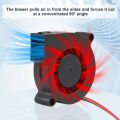 12/24V DC 5015 Blower Fan 50mmx15mm Blower Turbine Turbo Dual Ball Bearing, Cable Brushless Cooling 2PIN for 3D Printer.