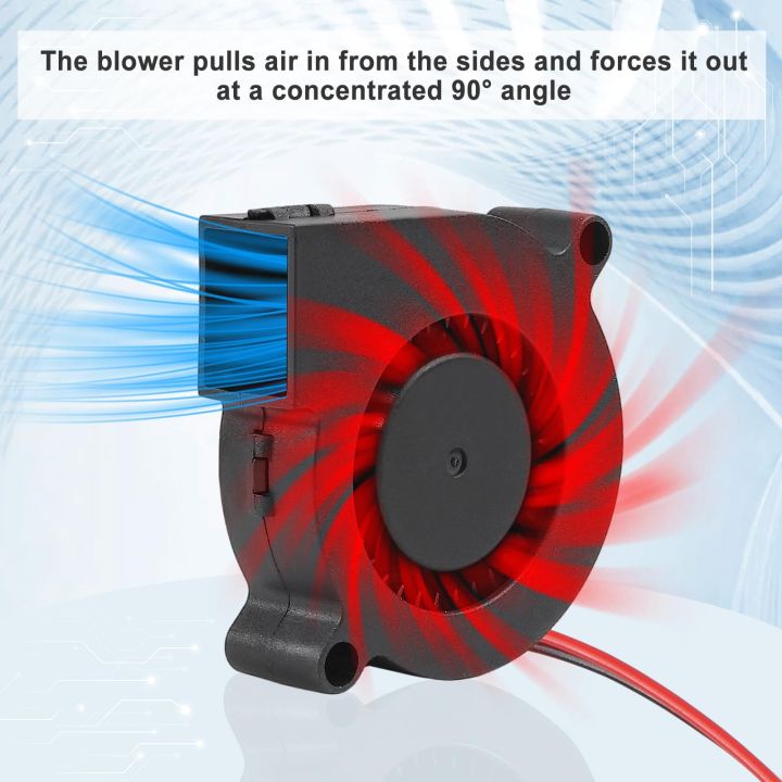 12/24V%20DC%205015%20Blower%20Fan%2050mmx15mm%20Blower%20Turbine%20Turbo%20Dual%20Ball%20Bearing,%20Cable%20Brushless%20Cooling%202PIN%20for%203D%20Printer%20-%20Image%205