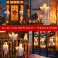 Hanging Ghosts Indoor Wall Bedroom Outdoor Party Garden Patio Front Porch Yard Scary Cute Spooky Fall Halloween Ornaments Gifts. 