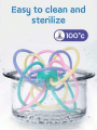 Baby Manhattan Grasping Ball - 3-in-1 Teether, Rattle, and Soft  Grasping Toy for Early Education and Teething Relief. 