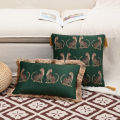 BUYNOW 1PC Luxury Leopard Print Tassel Lace Pillowcase No Pillow Core for Living Room Bedroom Sofa Cushion Cover Decoration.