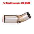Slip On For Benelli Leoncino 500 BJ500 Motorcycle Exhaust Escape Stainless Steel Middle Link Pipe Connect 51MM muffler. 