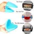 2 Pcs Silicone Mini Oven Gloves Heat Resistant Mini Oven Mitt Silicone Hot Pot Holder Cooking BBQ Kitchen 1PC. 