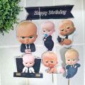 Baby Boss Theme Picture Cake & Cup Cake Topper. 