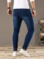 2025 Spring New Mens Slim Fit Classic Skinny Jeans Casual Street Style Casual Mens Skinny Jeans Male Slim Fit Pencil Denim Blue. 