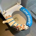 2Pc/set Reusable Warm Flannel Toilet Sticker Toilet Seat Covers Washable Toilet Seat Filling Bathroom Mat Seat Cover Universal.