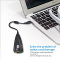 5HV2 stereo 7.1 channel with cable sound card USB sound card Computer games dedicated external high-end sound card. 