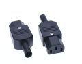 Rice Cooker Power Cord Plug Rewireable Male and Female 3pin Connector 1pair 10A 230v-250v plastic. 