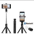 XT-02 Flexible 2 in 1 Bluetooth Selfie Stick Tripod Remote Control Selfie Stand. 