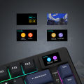 Wired Mechanical Gaming Keyboard with OLED Display Full Key Hot-Swappable Pudding RGB Backlit Keyboard for PC Computer Laptop. 