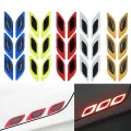 6pcs/Set Car Reflective Stickers Anti-Scratch Safety Warning Sticker for Moto Truck Auto Motor Exterior Decorative Accessories. 