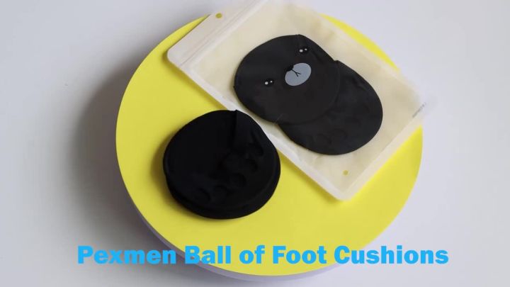 Pexmen 2Pcs Ball of Foot Cushions Metatarsal Pads Invisible Socks Soft Foot Pads Anti-Slip Pain Relief Forefoot Cushion