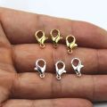 6 piece golden or silver hooks for jewellery making hooks for jewelry for Hook  Lobster Clasps Hooks Jewelry Making  Clasps Connector Jewelry Chain Lock for Necklace Jewelry Makings Accessory 12 mm medium. 