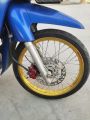 Disc brake, front disc, original plate, punch, arrow pattern, old wave125, wave125s, wave125r (4 hole plate, 3.5mm thick). 