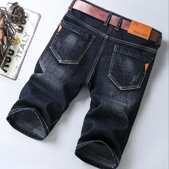 Summer%20Thin%20%20Men's%20Denim%20Shorts%20Elastic%20Washed%20Cotton%20Classic%20Male%20Casual%20Shorts%20Business%20Versatile%20Straight%20Short%20Jeans%20Korean%20-%20Image%207