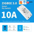 Tuya ZigBee 3.0 Smart Switch Breaker Timer LED Light Wireless Controller Smart Home Automation Relay Module Support Alexa . 