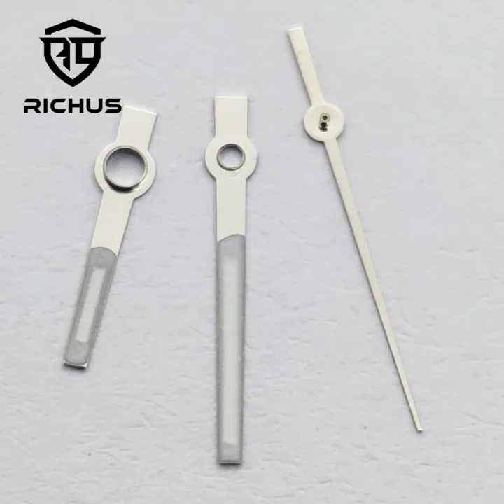 RICHUS%203135%20Watch%20Hands%20Silver%20Watch%20Hands%20Green%20Luminous%20Fit%203135%20Movement%20Watch%20Accessories%20-%20Image%203