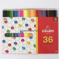 Colleen chlorine wood color pencil 1 head 36 colors 775 plain color + neon (reflective). 
