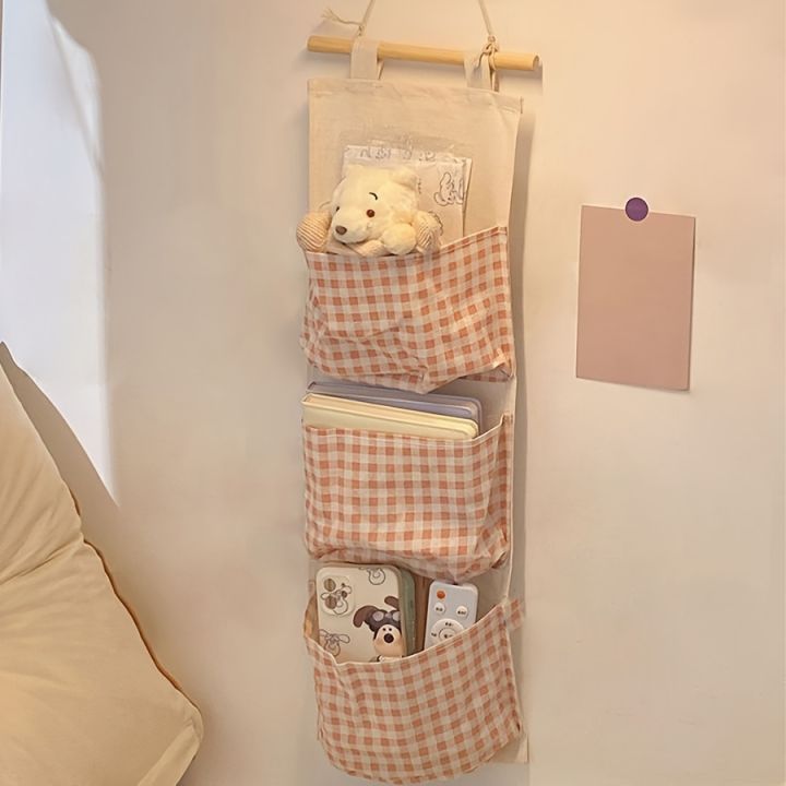 Pink%20Storage%20Bag%20Rack%20Canvas%20Wall%20Mounted%20Bedroom%20Storage%20Bag%20Multifunctional%20for%20Books,%20Jewelry,%20and%20Miscellaneous%20Items,%20-%20Image%206