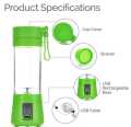 USB Rechargeable Juicer Blender  mixer 6 Blades  380 ml Electric Blender Mini Portable machine. 
