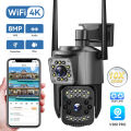 4K 8MP Dual Lens WiFi IP Camera Night Vision Ai Human Detect PTZ Outdoor Video Camara Wireless V380 Pro CCTV Security Protection. 