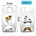 500PCS Halloween Cute Ghost Graffiti  Roll Stickers For Suitcase Skateboard Laptop Luggage Phone Car Styling DIY Decal Pegatinas. 