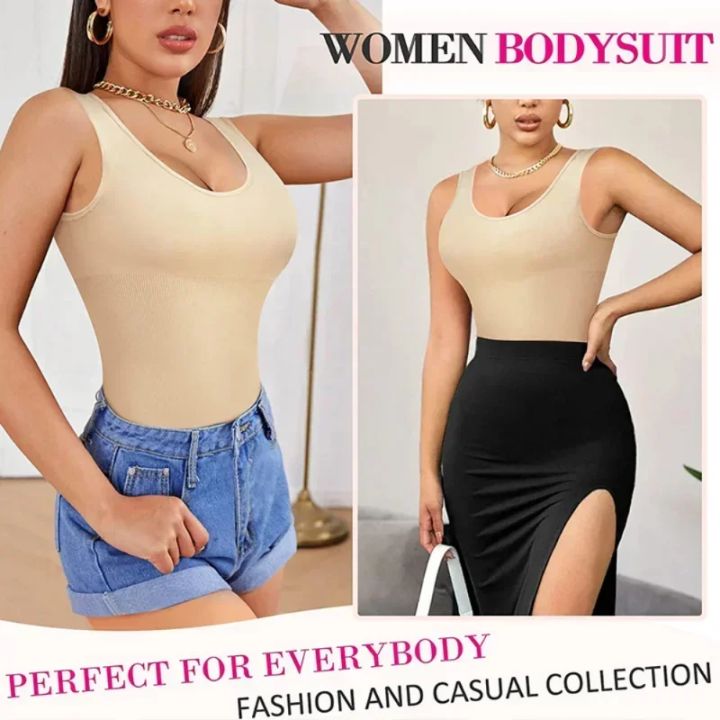 Body%20Shapewear%20for%20Women%20Seamless%20Solid%20Shaping%20Full%20Bodysuit%20Crew%20Neck%20Tummy%20Control%20Slimming%20Body%20Shaper%20Underwear%20&%20Shapewear%20-%20Image%202