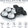 Golf Silicone Ice Ball Round Mold Whiskey Special 4 Golf Ice Grid Mold Kitchen Tools.