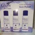 GLOW & CLEAN ULTRA WHITENING SKIN POLISH ( PEELING CREAM BRIGHTER POWDER & SKIN SHINER. 