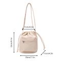 2025 New Women Bag Middle Shoulder Bag Korean Style Drawstring Bucket Bag Casual Light Youth Crossbody Bag Whole Sale. 
