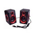 Ft-165 Computer Speakers With Heavy Bass,Subwoofer, Volume Control, 3.5mm Audio, USB Wired Powered Built-in Four Loudspeaker Diaphragm Multimedia Speaker for PC/Laptops/desktop/ Computer - High Quality By Qs. 