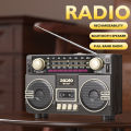 Retro Portable Multifunctional Radio USB Charging TF Card Player with AUX AM/FM/SW Bands for Family Gatherings And Outings. 