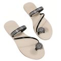 Flat Sandals for Women Dressy Summer Sparkly Rhinestone Slide Beach Shoes Women's Dress Shoes Bling Trendy Ladies Sandals. 