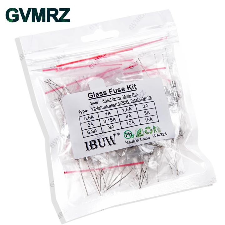 60PCS%2012Values%203.6x10mm%20Glass%20Fuse%20with%20Pin%20Kit%20for%20Electronics%20Circuit%20Protection%20Projects%20-%20Image%203