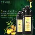 Mokeru hair Dye shampoo 200ml , No harm to skin harbel extract simultaneously shampoo,black and nourish hair results in 5 min. 
