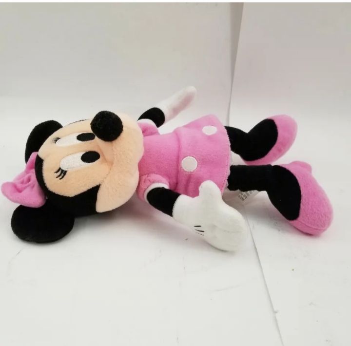 Disney%20Junior%20Minnie%20Mouse%20Pink%20Shoes%20Polka%20Dot%20Dress%20Bow%20Plush%20Stuffed%20Animal%20-%20Image%202