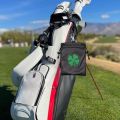 Four Leaf Clover Design Golf Valuables Pouch Golf Pouch Bag with Drawstrings Golf Tee Bag Pouch Golf Tee Pouch Golf Ball.