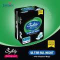 3 packs of Safety Ultra All Night (320 mm) 12 pcs/pack with Disposal bags. 