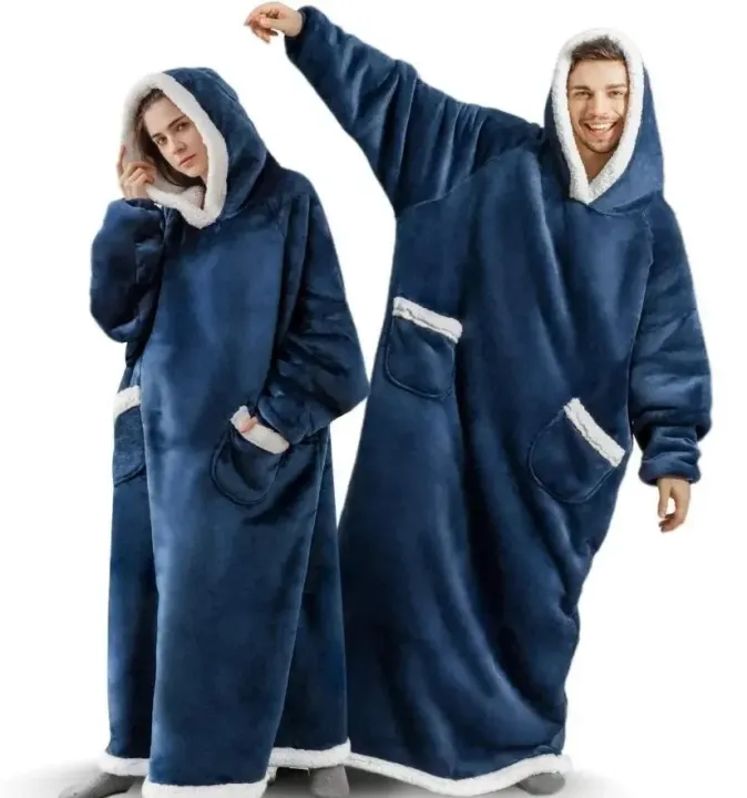 150cm%20Super%20Long%20Flannel%20Blanket%20Cold-proof%20Nightgown%20Pyjamas%20Sleeves%20Winter%20Hoodies%20Sweatshirt%20Women%20Men%20Pullover%20Fleece%20Giant%20-%20Image%203