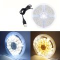 5V 2835 LED Strip Light White Warm White Flexible Cuttable Adhesive Tape for TV Backlight DIY Cabinet Shelf Home Decor Lighting. 