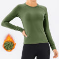 Winter Athletic T-Shirt for Women Long Sleeve Running Yoga Top Warm Running Shirt Gym Outdoor Hiking Shirts. 