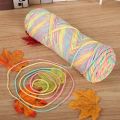 2 PCs Colorful 5-strand Dyed Milk Cotton Baby Sweater Yarn Self Woven Scarf Medium Thick Handmade DIY Woven Crochet Material Bag. 