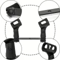 Dual Microphone Clip Crossbar Accessories, Fixed Spacing Dual Mic Clips, Microphone Head Only Can Be Adjusted up and Down, Live Streaming K-Song Expansion Kit (Floor Stand Not Included).